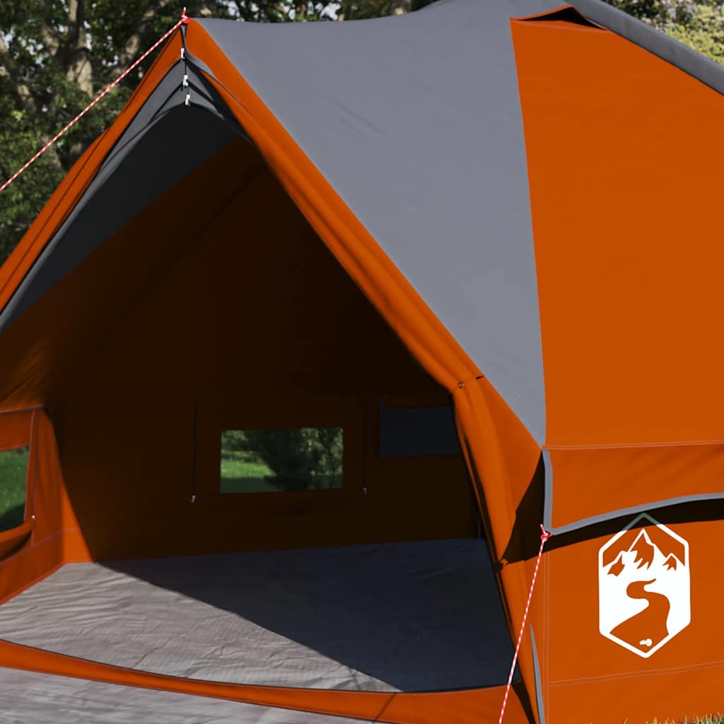 Teepee Zelt für 4 Personen Grau und Orange 388 x 320 x 169 cm