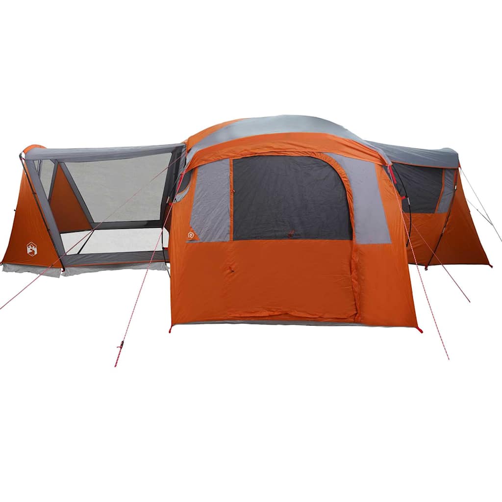 Familienzelt für 20 Personen Grau und Orange 745 x 700 x 217 cm
