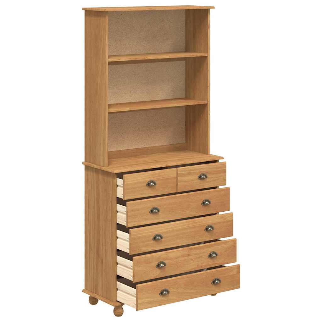 Hutch ASKIM Honigwachs 91 x 40 x 200,5 cm Massives Kiefernholz