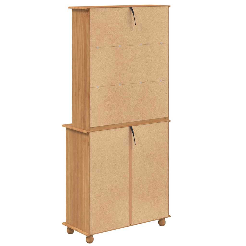 Hutch ASKIM Honigwachs 91 x 40 x 200,5 cm Massives Kiefernholz