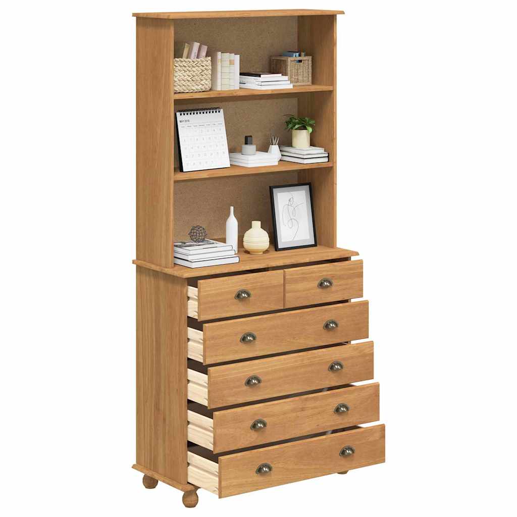 Hutch ASKIM Honigwachs 91 x 40 x 200,5 cm Massives Kiefernholz