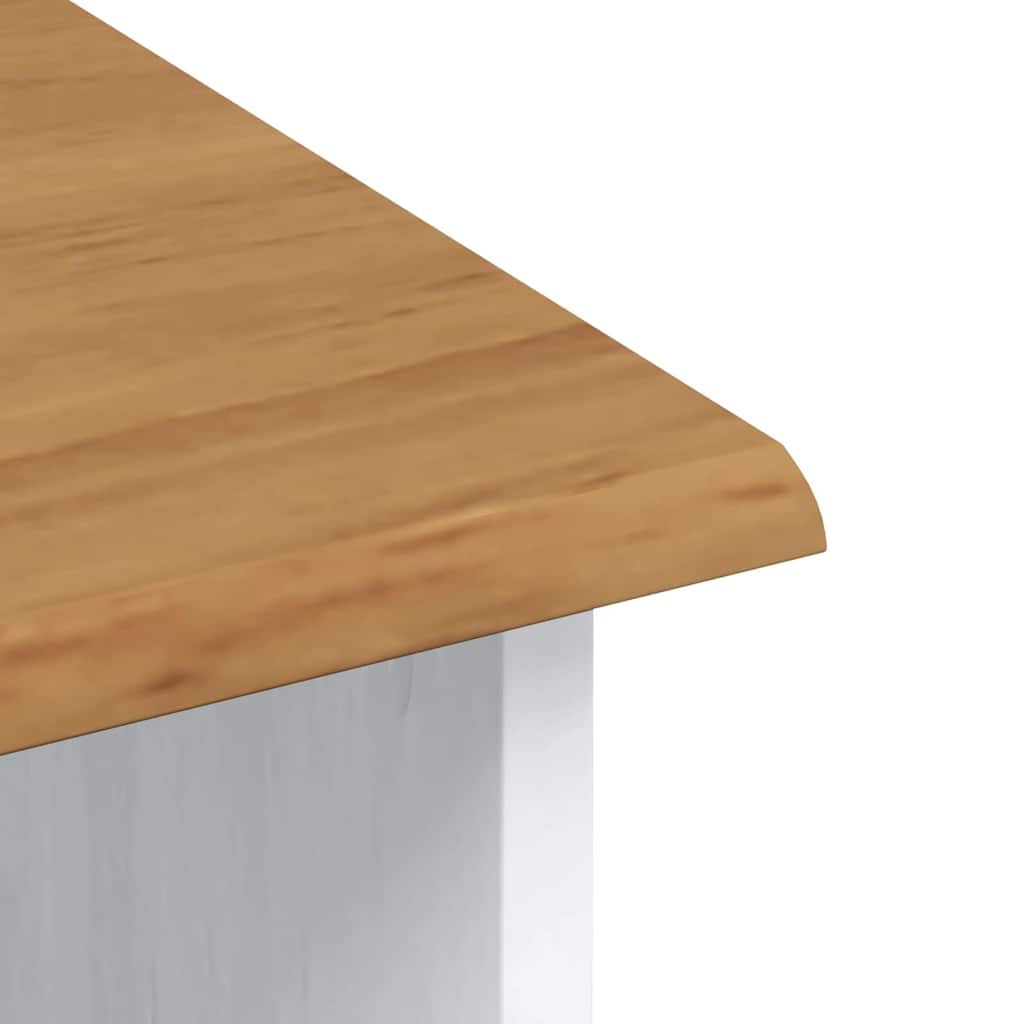 Hutch ASKIM Weiß 91 x 40 x 200,5 cm Massives Kiefernholz