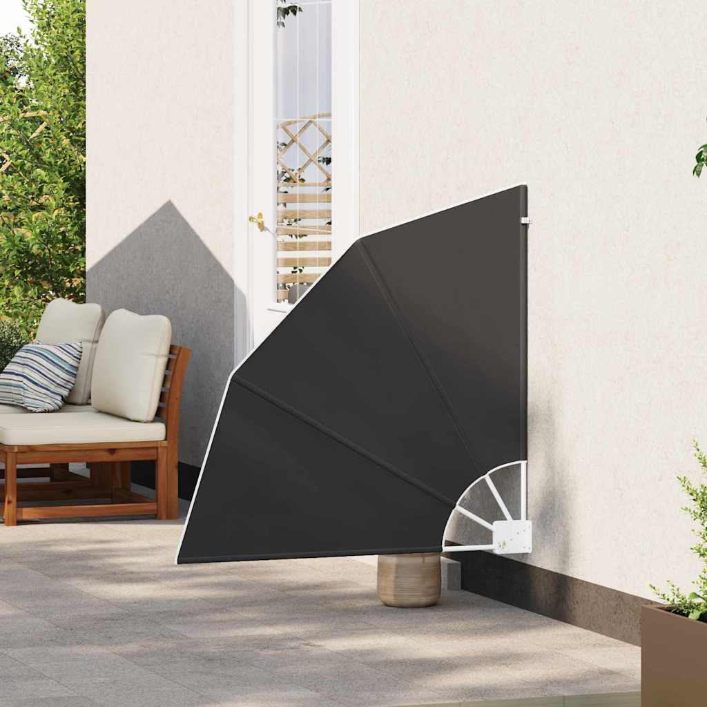 Balkon Sichtschutz 115 x 115 cm Polyester Anthrazit