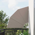 Balkon Sichtschutz 115 x 115 cm Polyester Taupe