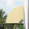 Balkon Sichtschutz 115 x 115 cm Polyester Sand