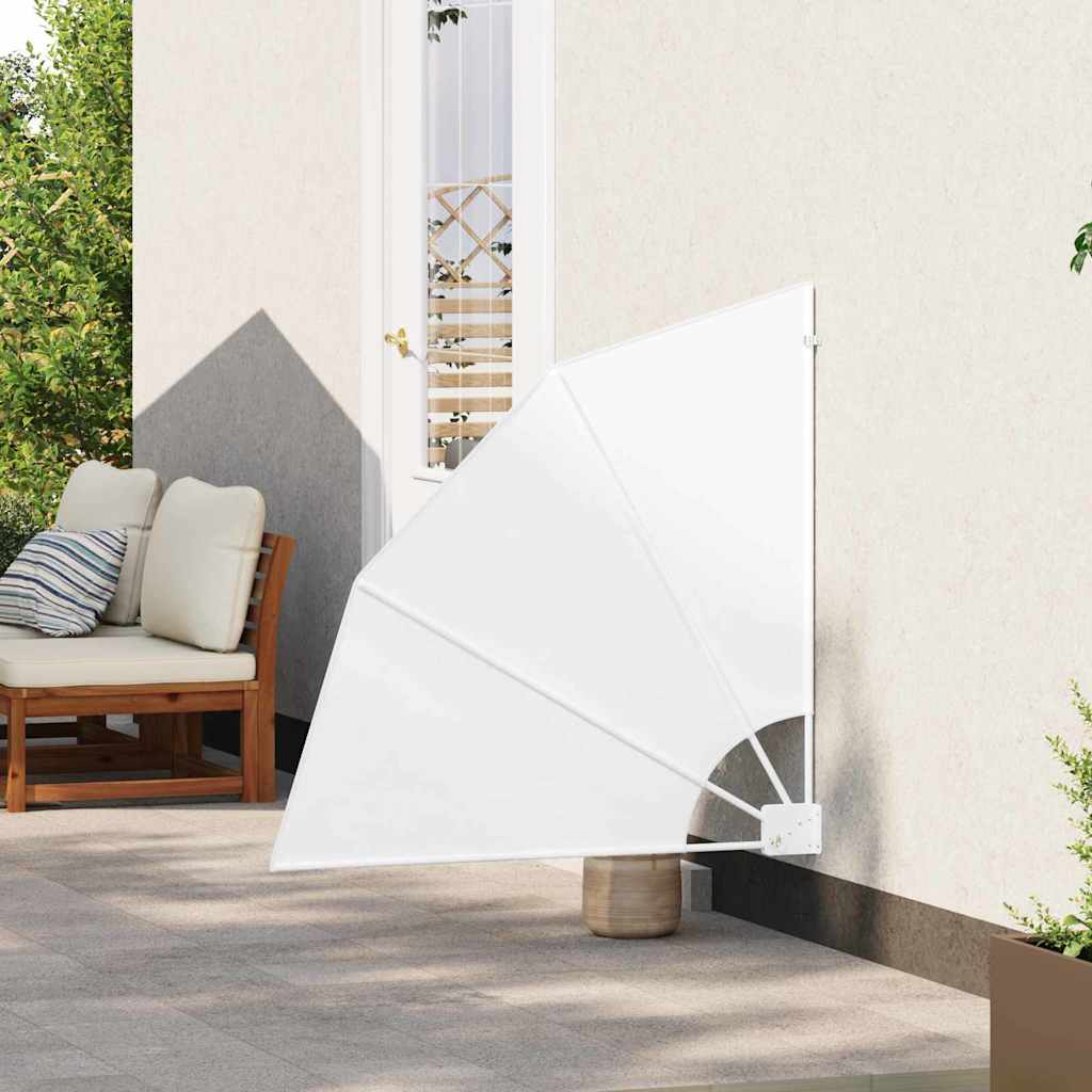 Balkon Sichtschutz 115 x 115 cm Polyester Weiß