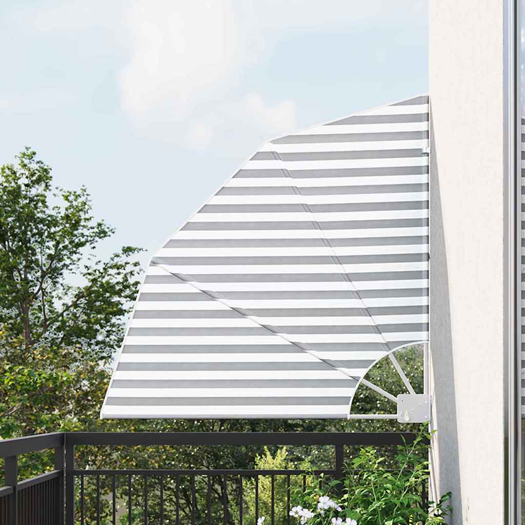 Balkon Sichtschutz 115 x 115 cm Polyester Anthrazit und Weiß