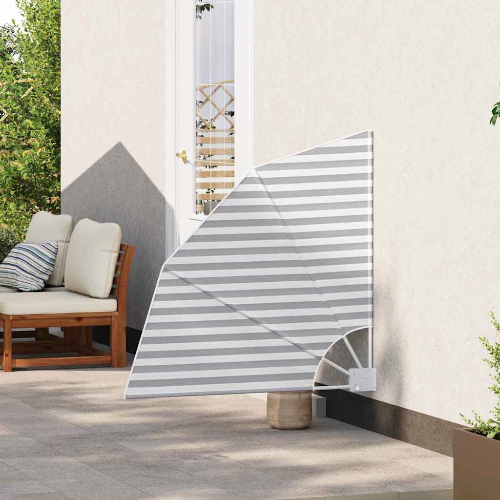 Balkon Sichtschutz 115 x 115 cm Polyester Anthrazit und Weiß