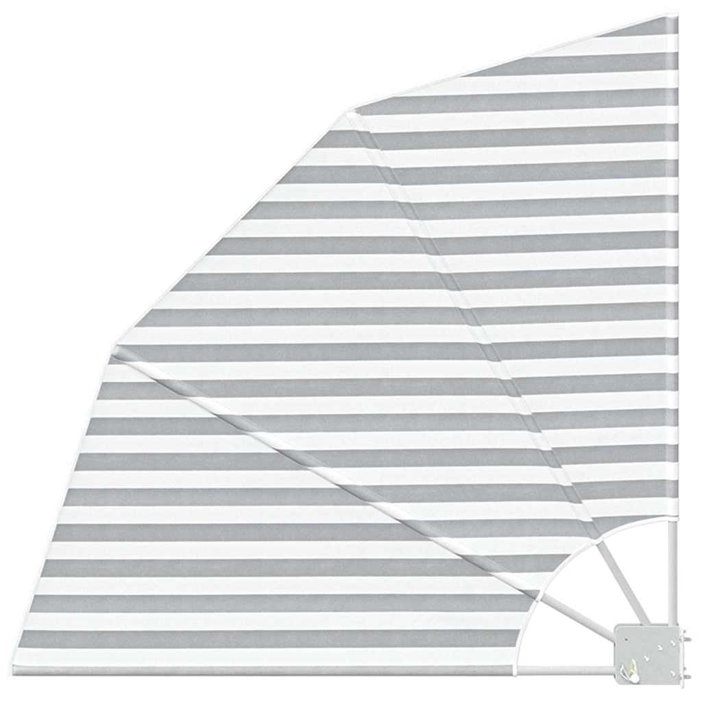 Balkon Sichtschutz 115 x 115 cm Polyester Anthrazit und Weiß