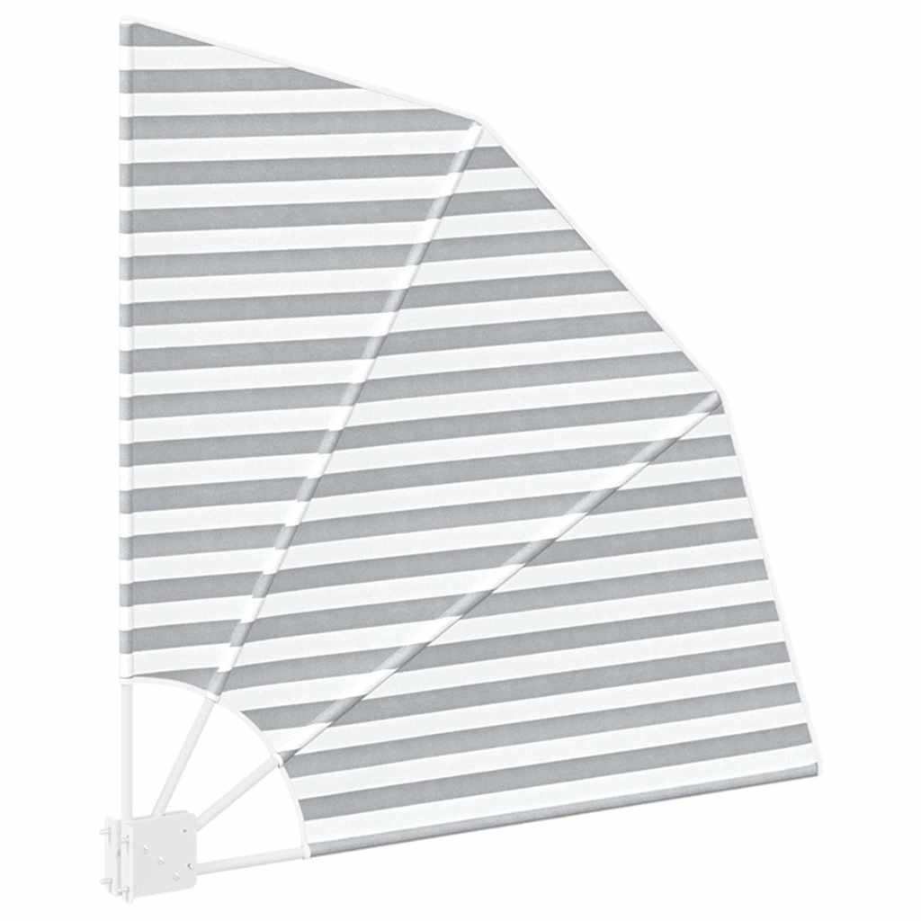 Balkon Sichtschutz 115 x 115 cm Polyester Anthrazit und Weiß