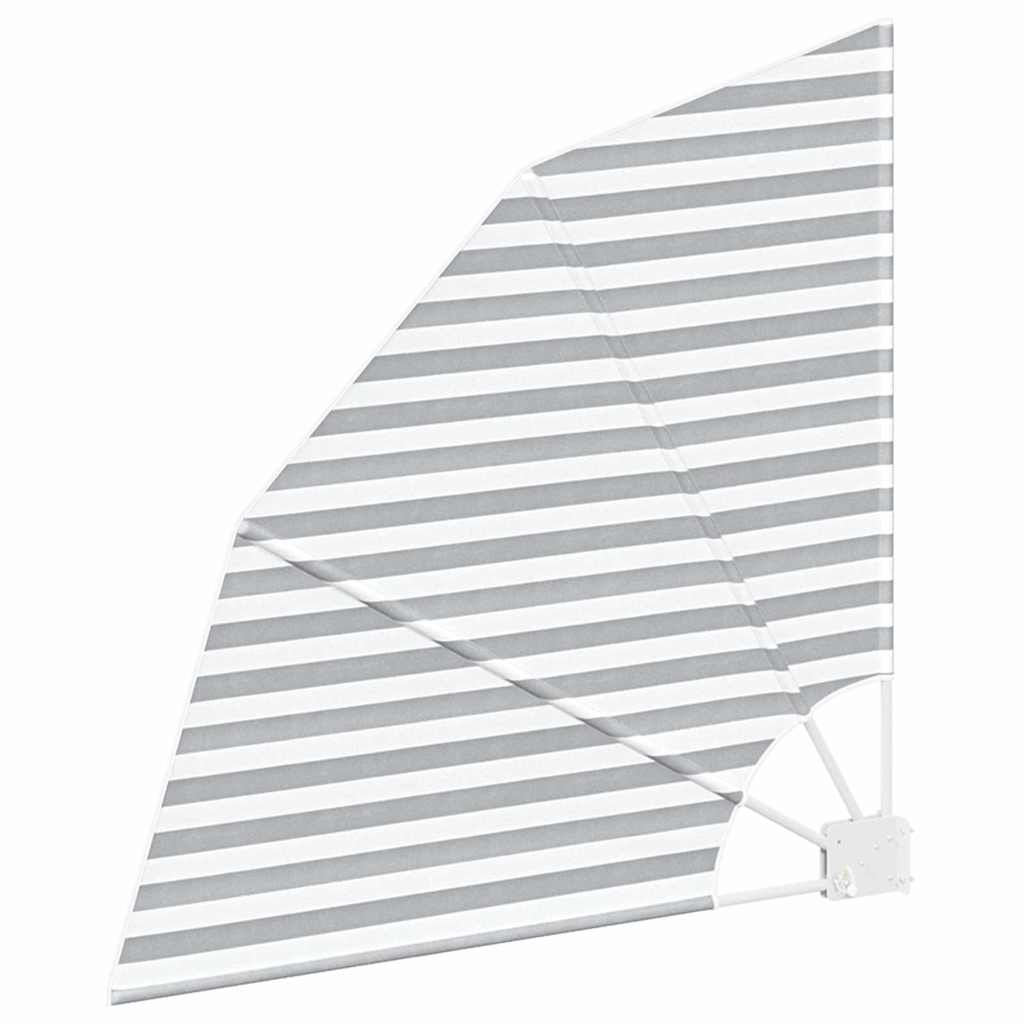 Balkon Sichtschutz 115 x 115 cm Polyester Anthrazit und Weiß
