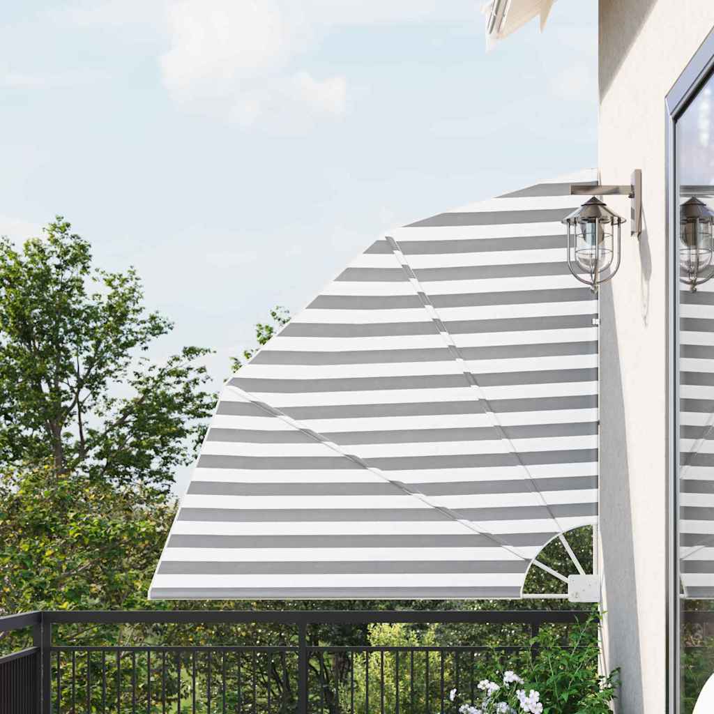Balkon Sichtschutz 160 x 160 cm Polyester Anthrazit und Weiß