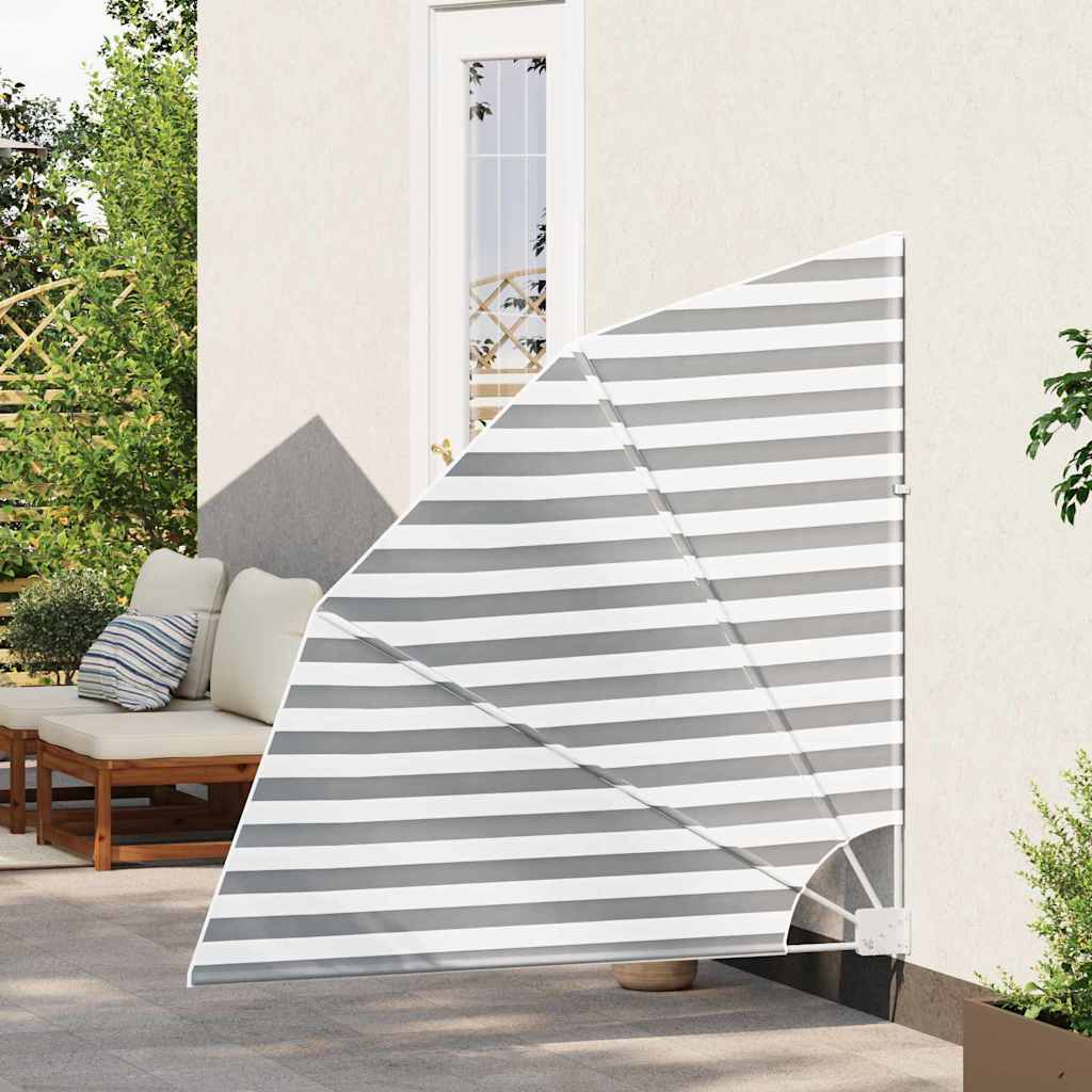 Balkon Sichtschutz 160 x 160 cm Polyester Anthrazit und Weiß