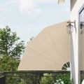 Balkon Sichtschutz 140 x 140 cm Polyester Beige