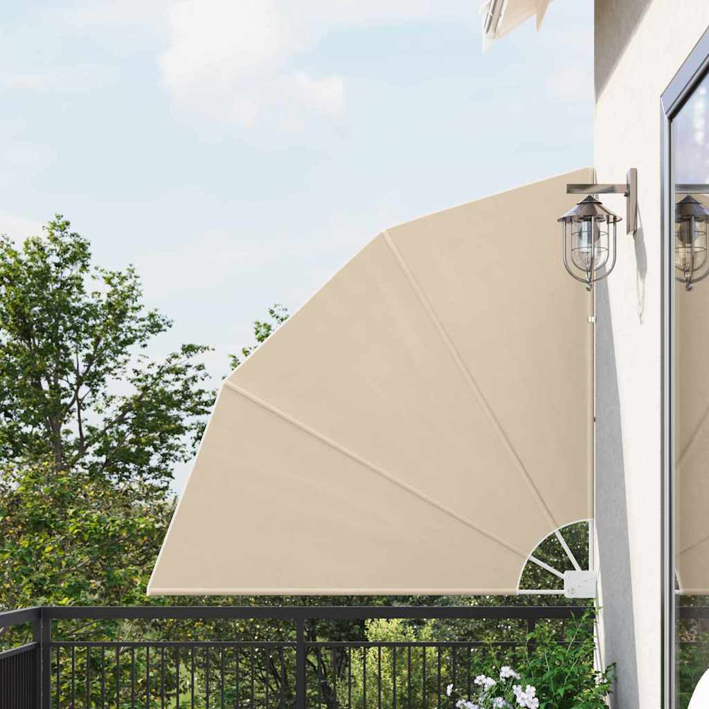 Balkon Sichtschutz 140 x 140 cm Polyester Beige