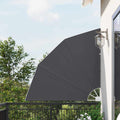 Balkon Sichtschutz 140 x 140 cm Polyester Schwarz