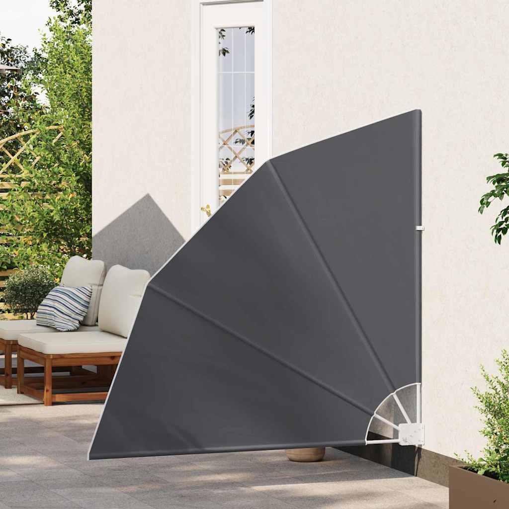 Balkon Sichtschutz 140 x 140 cm Polyester Schwarz