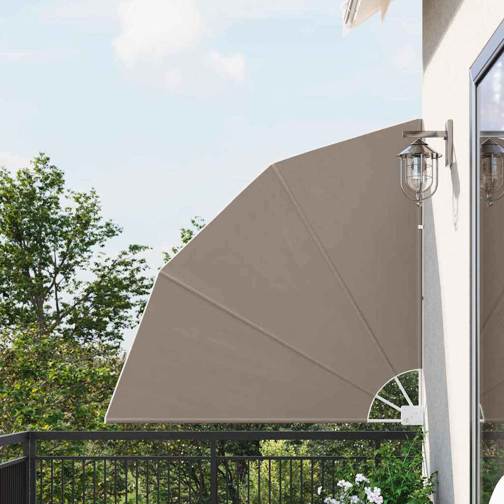 Balkon Sichtschutz 140 x 140 cm Polyester Taupe