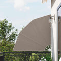 Balkon Sichtschutz 140 x 140 cm Polyester Taupe