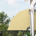 Balkon Sichtschutz 140 x 140 cm Polyester Sand