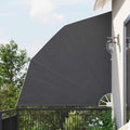 Balkon Sichtschutz 210 x 210 cm Polyester Schwarz
