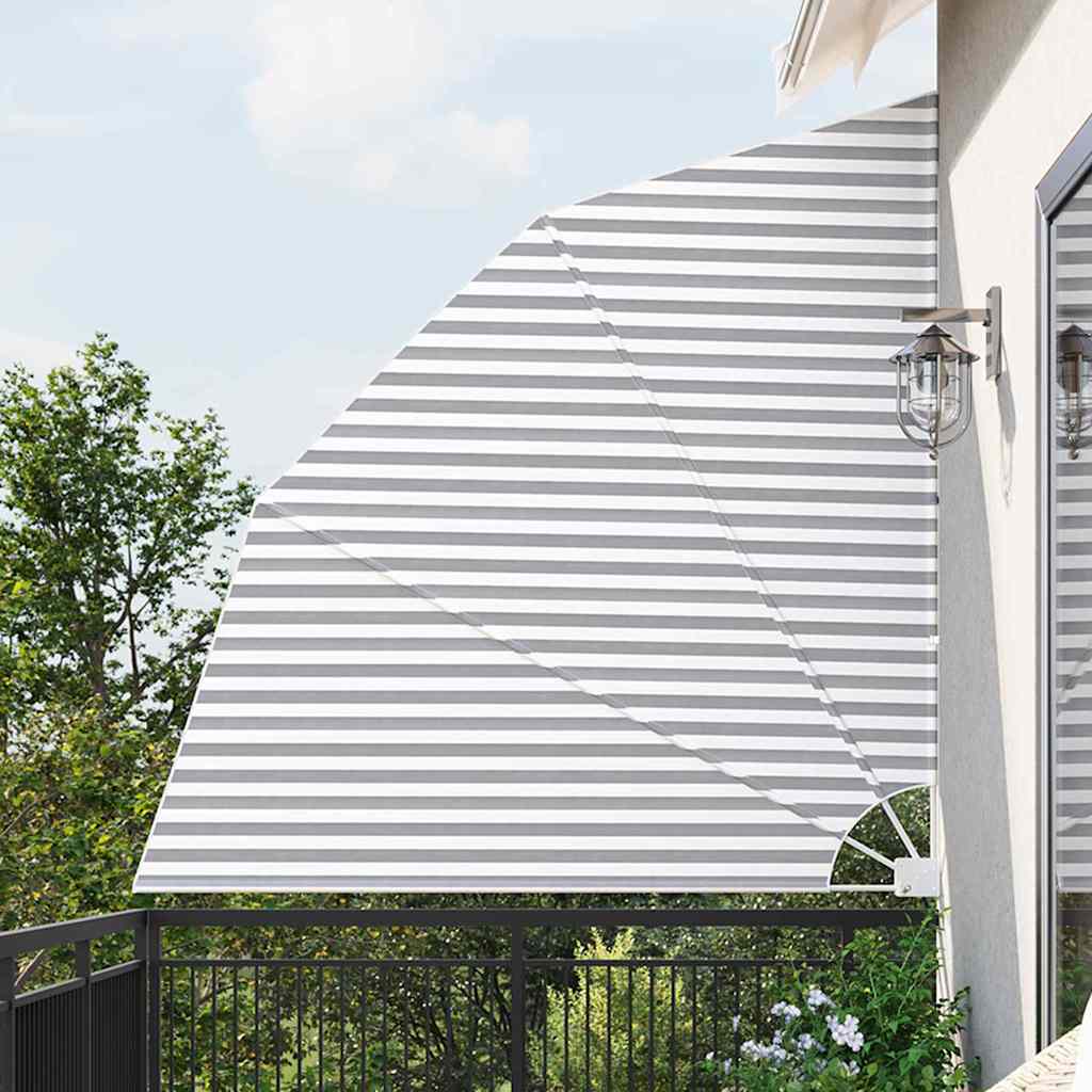 Balkon Sichtschutz 210 x 210 cm Polyester Anthrazit und Weiß