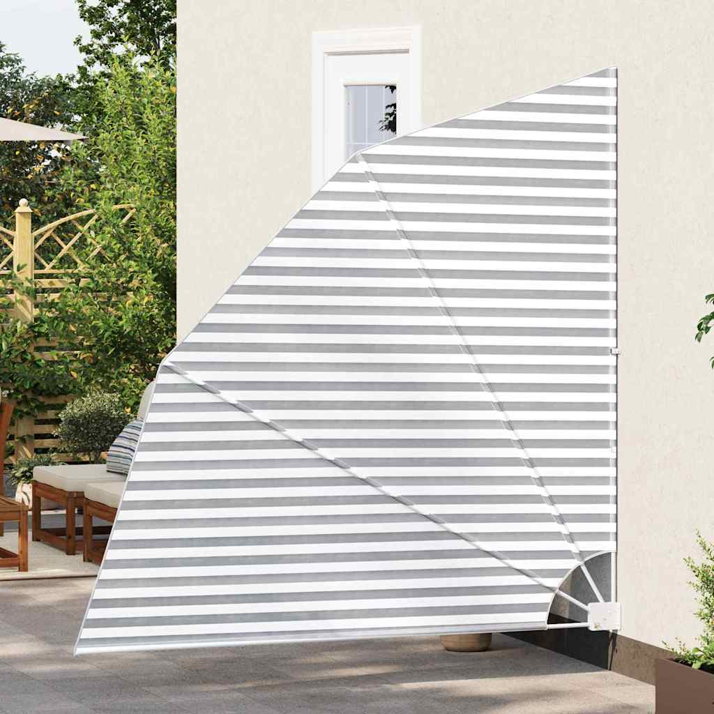 Balkon Sichtschutz 210 x 210 cm Polyester Anthrazit und Weiß