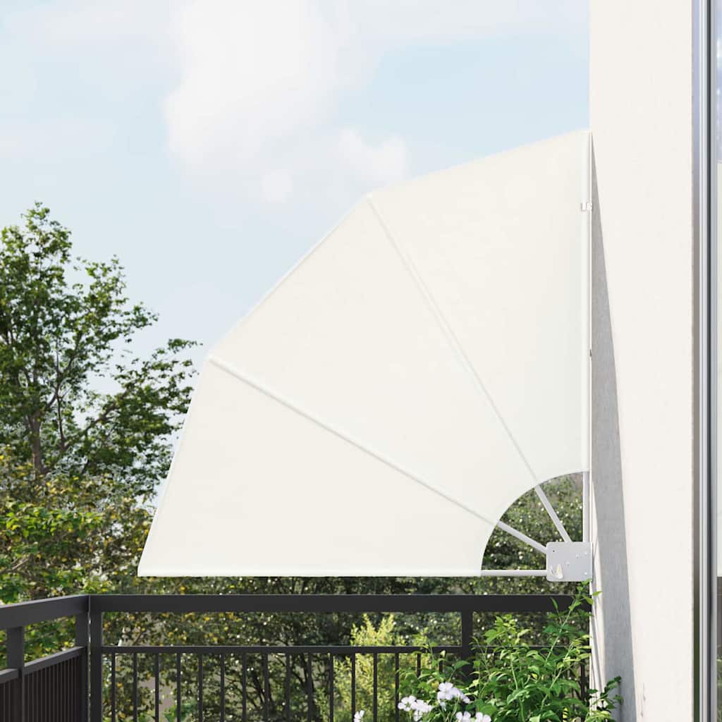 Balkon Sichtschutz 115 x 115 cm Polyester Creme