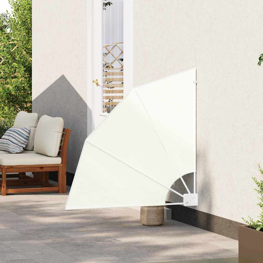 Balkon Sichtschutz 115 x 115 cm Polyester Creme