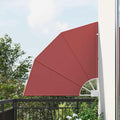 Balkon Sichtschutz 115 x 115 cm Polyester Terrakotta