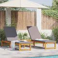Sonnenliege 2 pcs Braun 202 x 53 x 89 cm Massivholz Akazie