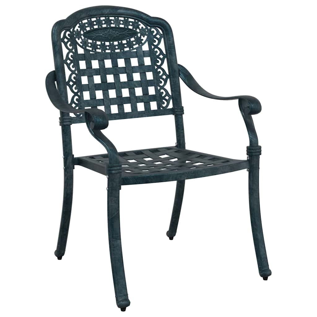 Gartentisch Set 3 pcs Grün Gussaluminium