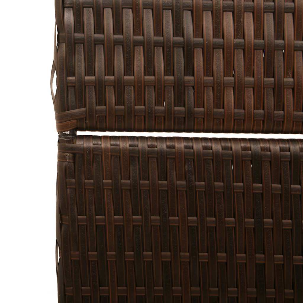 Raumteiler Braun 146 x 180 cm Poly-Rattan