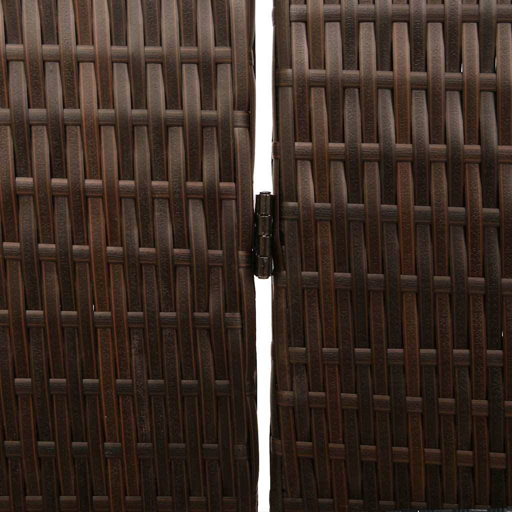Raumteiler Braun 146 x 180 cm Poly-Rattan