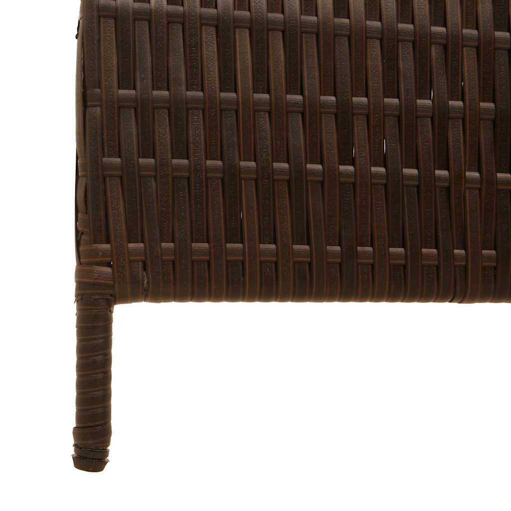 Raumteiler Braun 146 x 180 cm Poly-Rattan