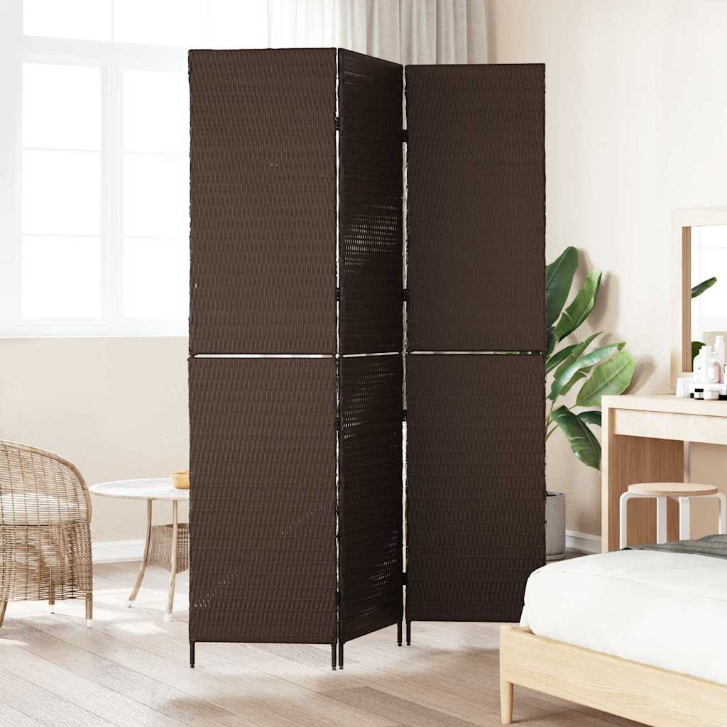 Raumteiler Braun 146 x 180 cm Poly-Rattan