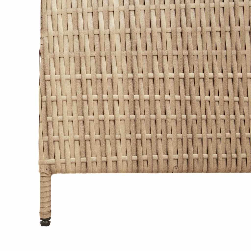 Raumteiler Beige 146 x 200 cm Poly-Rattan