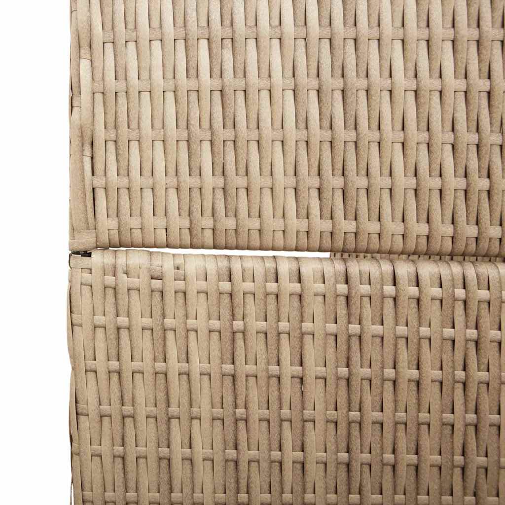 Raumteiler Beige 195 x 180 cm Poly-Rattan