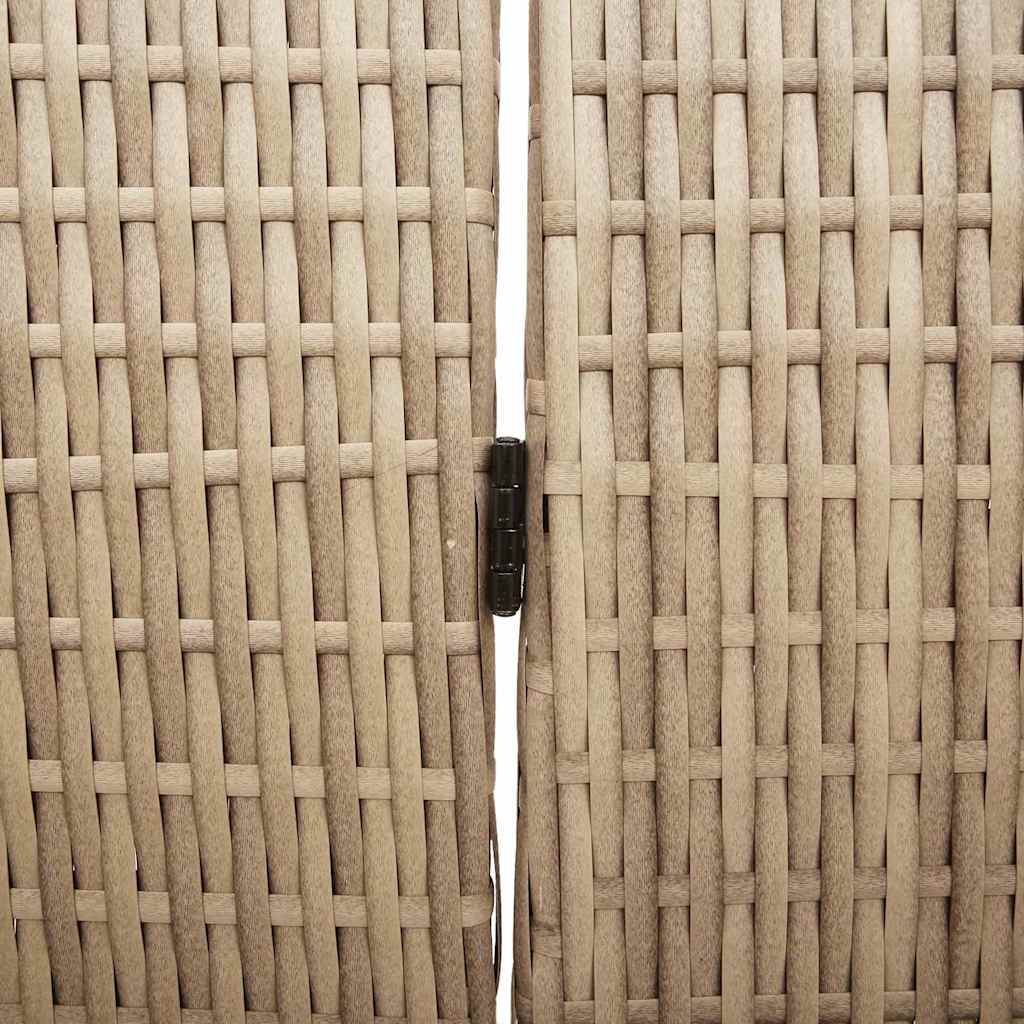 Raumteiler Beige 195 x 180 cm Poly-Rattan