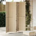 Raumteiler Beige 195 x 180 cm Poly-Rattan