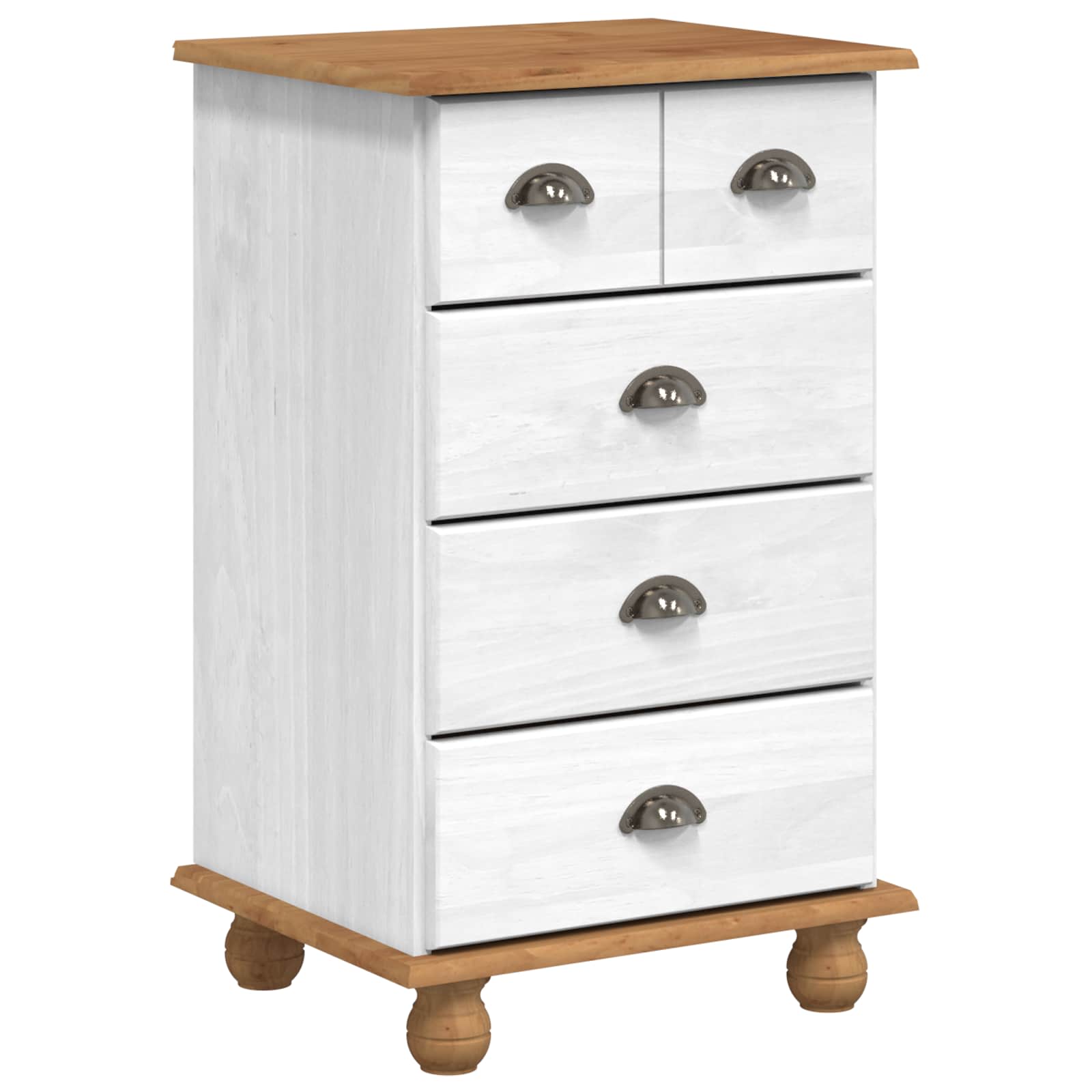 Schubladenkommode 5-Schublade ASKIM Weiß 48,5 x 40 x 79 cm