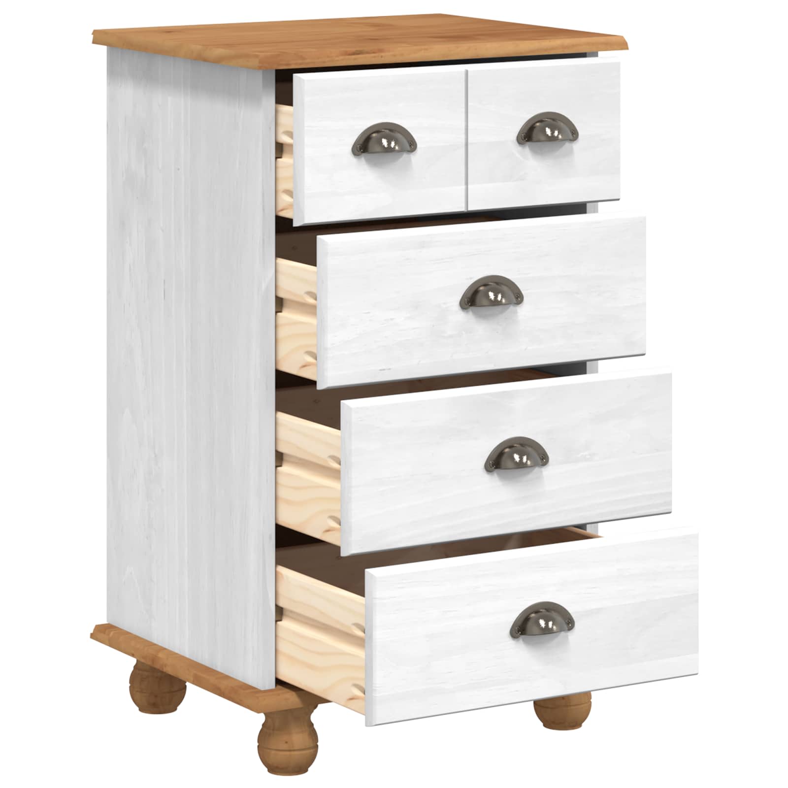 Schubladenkommode 5-Schublade ASKIM Weiß 48,5 x 40 x 79 cm