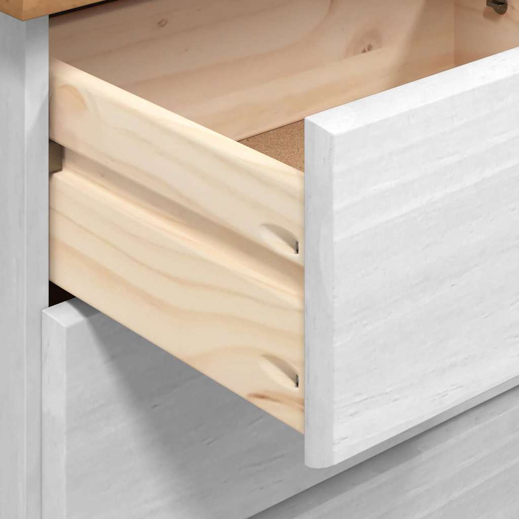 Schubladenkommode mit Schubladen ASKIM Weiß 91 x 40 x 95,5 cm
