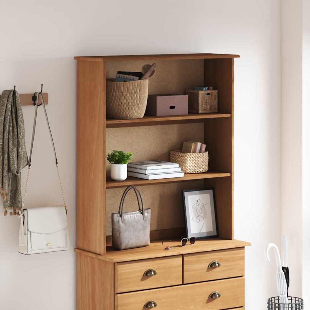 Hutch ASKIM 91 x 30 x 104 cm Massives Kiefernholz