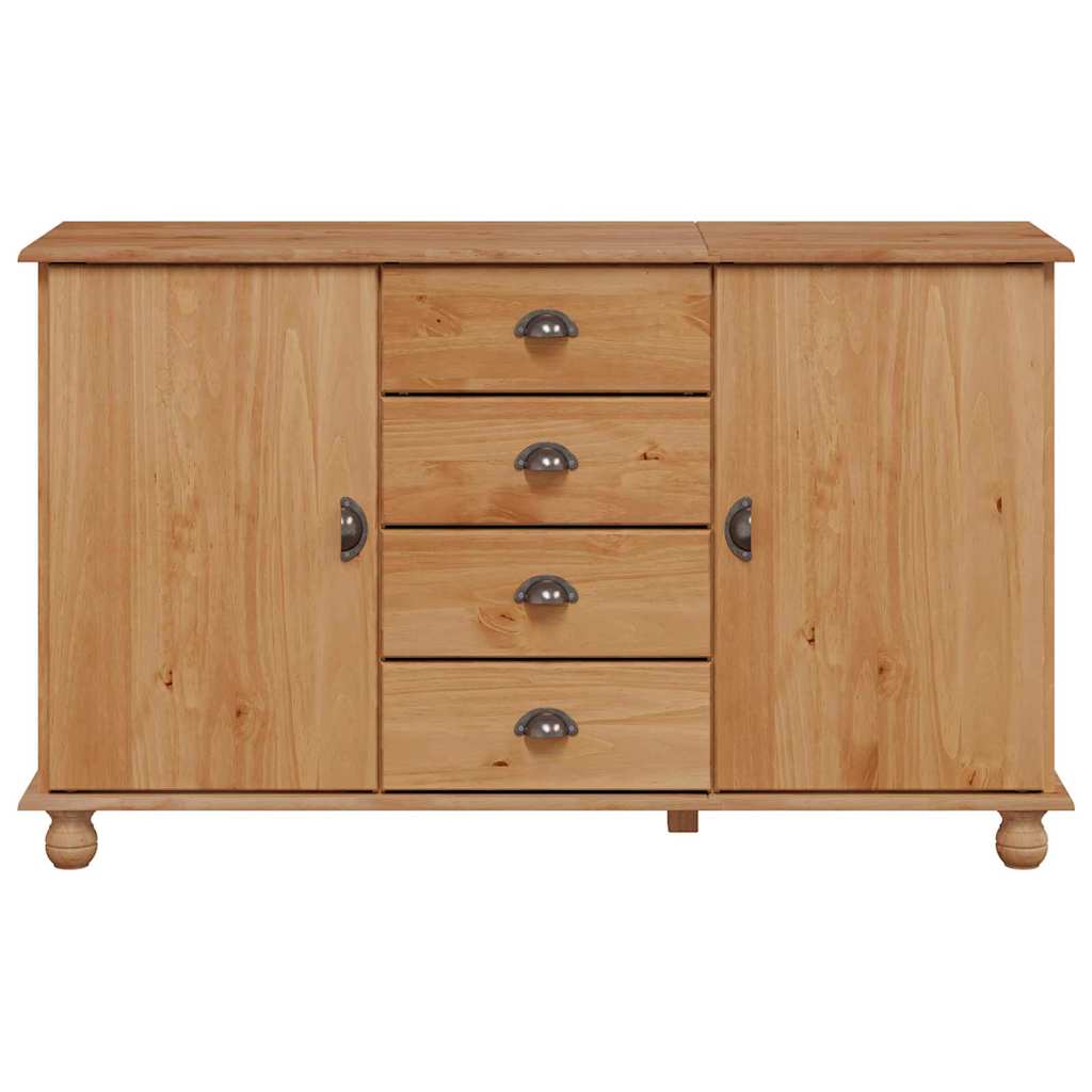 Sideboard ASKIM 133,5 x 40 x 79 cm Massivholz Kiefer