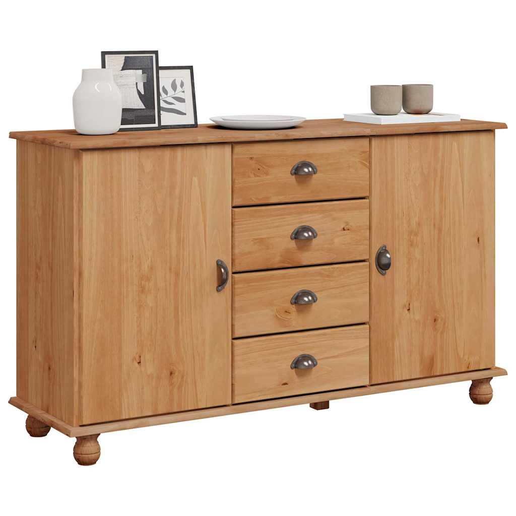 Sideboard ASKIM 133,5 x 40 x 79 cm Massivholz Kiefer