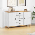 Sideboard ASKIM 133,5 x 40 x 79 cm Massivholz Kiefer