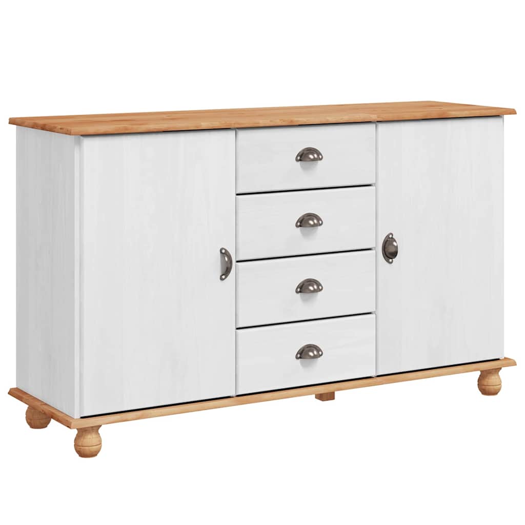 Sideboard ASKIM 133,5 x 40 x 79 cm Massivholz Kiefer