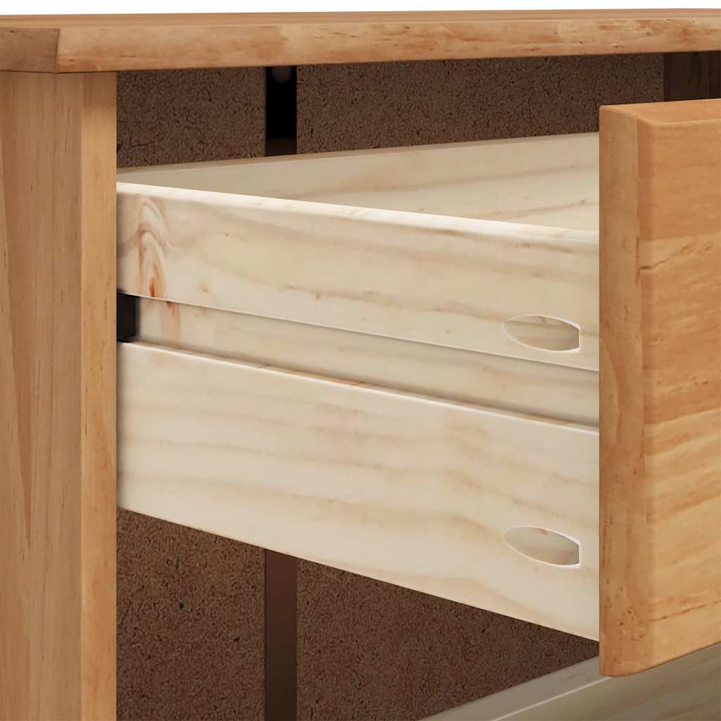 Schuhschrank ASKIM Braun 85 x 35 x 108 cm Massives Kiefernholz