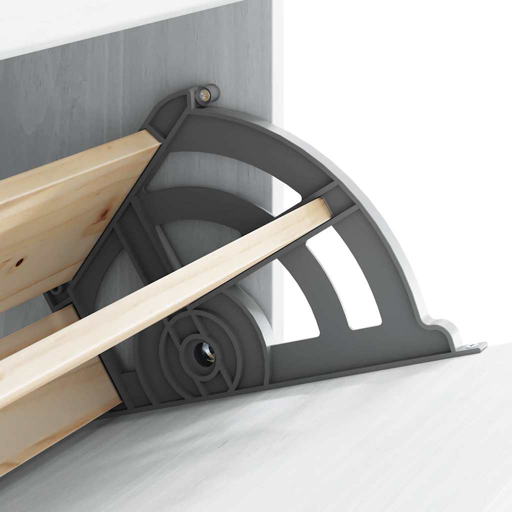 Schuhschrank ASKIM Weiß 85 x 35 x 108 cm Massives Kiefernholz
